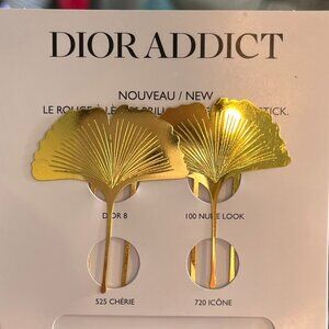 Gold tone ginko leaves bookmark